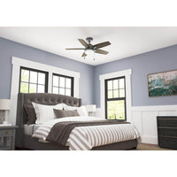 Hunter Antero 44 in. Hunter Express Indoor Matte Silver Ceiling Fan with Light Kit - $85