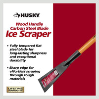 Husky 51 in. Carbon Steel Blade Ice Scraper - $15