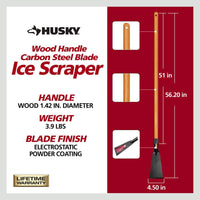 Husky 51 in. Carbon Steel Blade Ice Scraper - $15