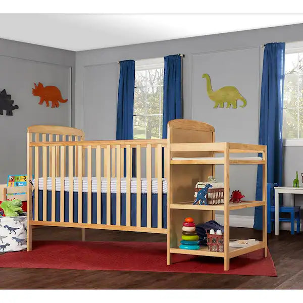 Dream On Me Anna 4-in-1 Natural Crib and Changing Table Combo - $120