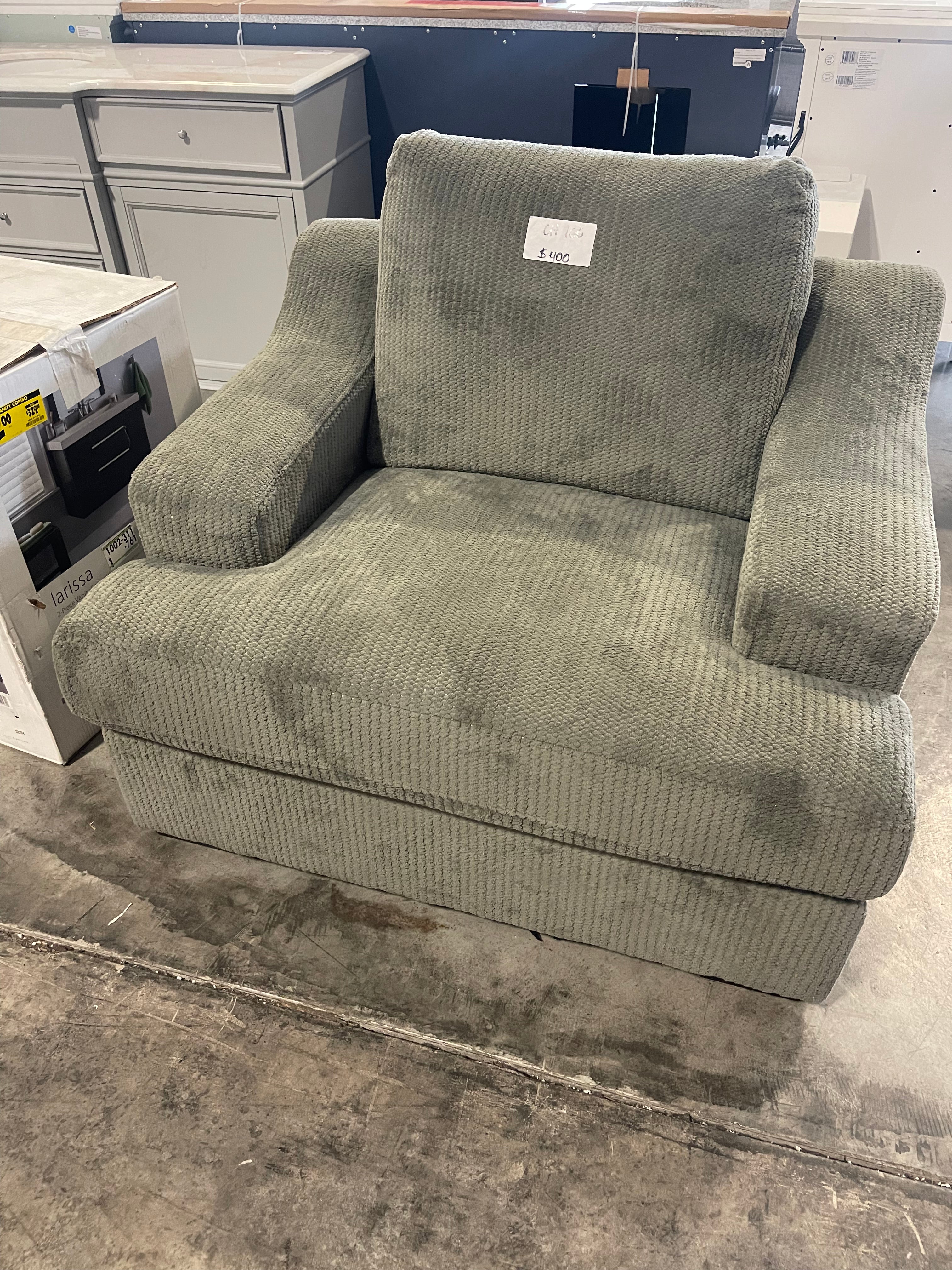 Modern Grey Arm Chair - $400