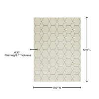 StyleWell Trellis Frieze Ivory/Gray 9 ft. x 12 ft. Geometric Area Rug - $100