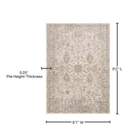 LOLOI II Teagan Ivory/Sand 6 ft. 7 in. x 9 ft. 2 in. Traditional Area Rug - $80