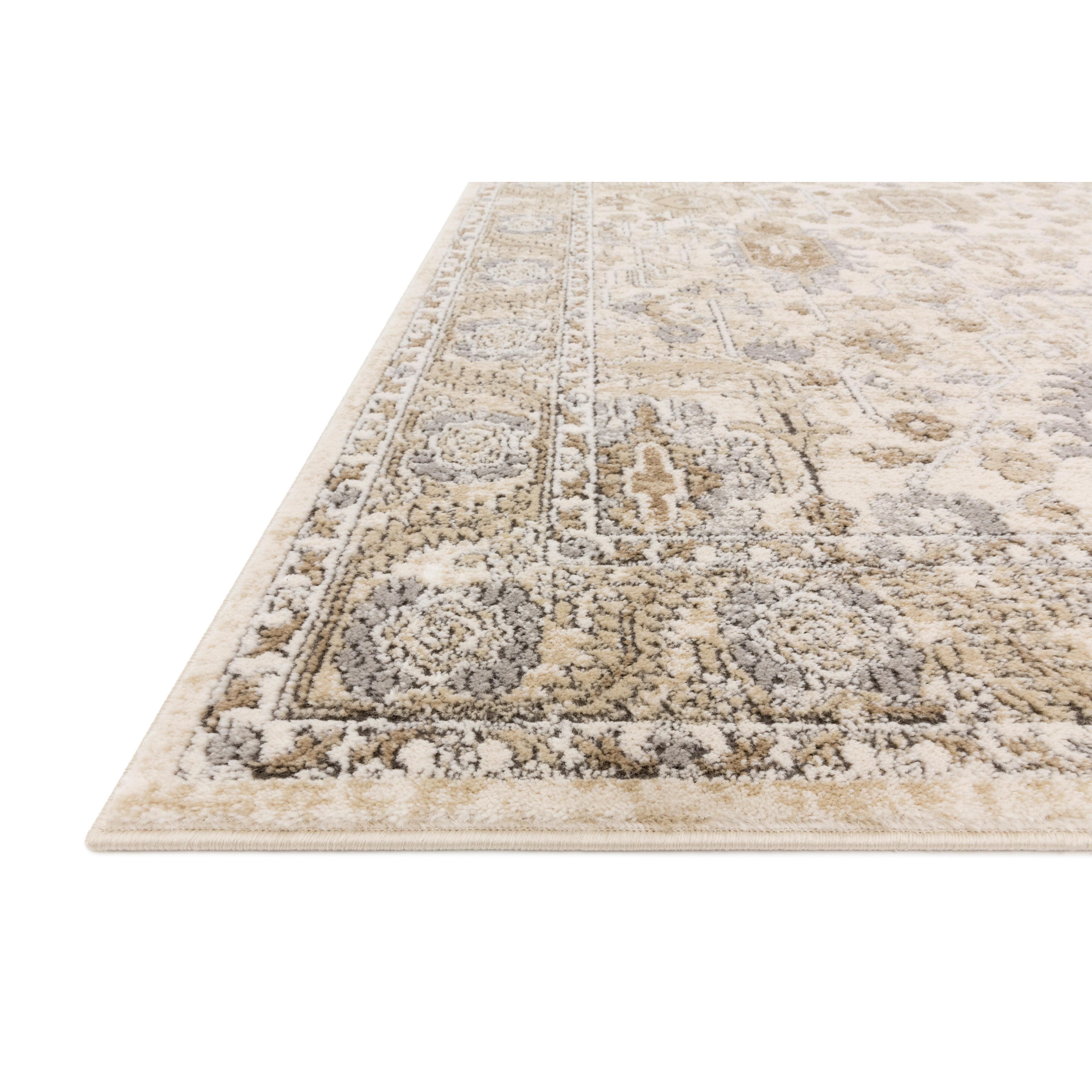 LOLOI II Teagan Ivory/Sand 6 ft. 7 in. x 9 ft. 2 in. Traditional Area Rug - $80