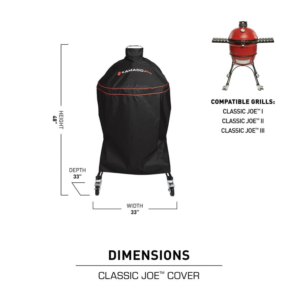 Kamado Joe Classic Joe 18 in. Charcoal Grill Cover in Black - $65