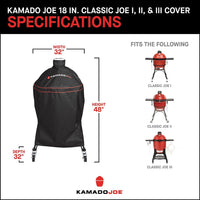 Kamado Joe Classic Joe 18 in. Charcoal Grill Cover in Black - $65