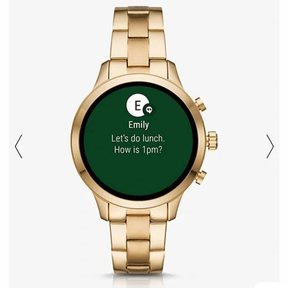 Michael kors runway shop gold tone smartwatch