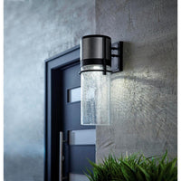 16.5 in. Majestic 16.5 in. Black Integrated LED Outdoor Line Voltage Wall Sconce - $20