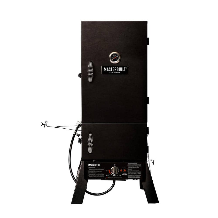 Masterbuilt 30 in. Dual Fuel Propane Gas and Charcoal Smoker in Black - $140