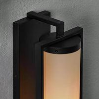 Libby 20.37 in. 1-Light Large Matte Black Transitional Outdoor Wall Lantern - $70
