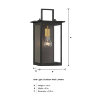 Autumnhill 16 in. Accents 1-Light Outdoor Line Voltage Wall Sconce - $40