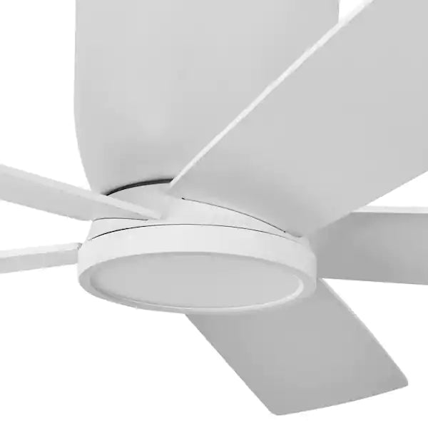 Britton 52 in. Integrated LED Indoor Matte White Ceiling Fan - $180