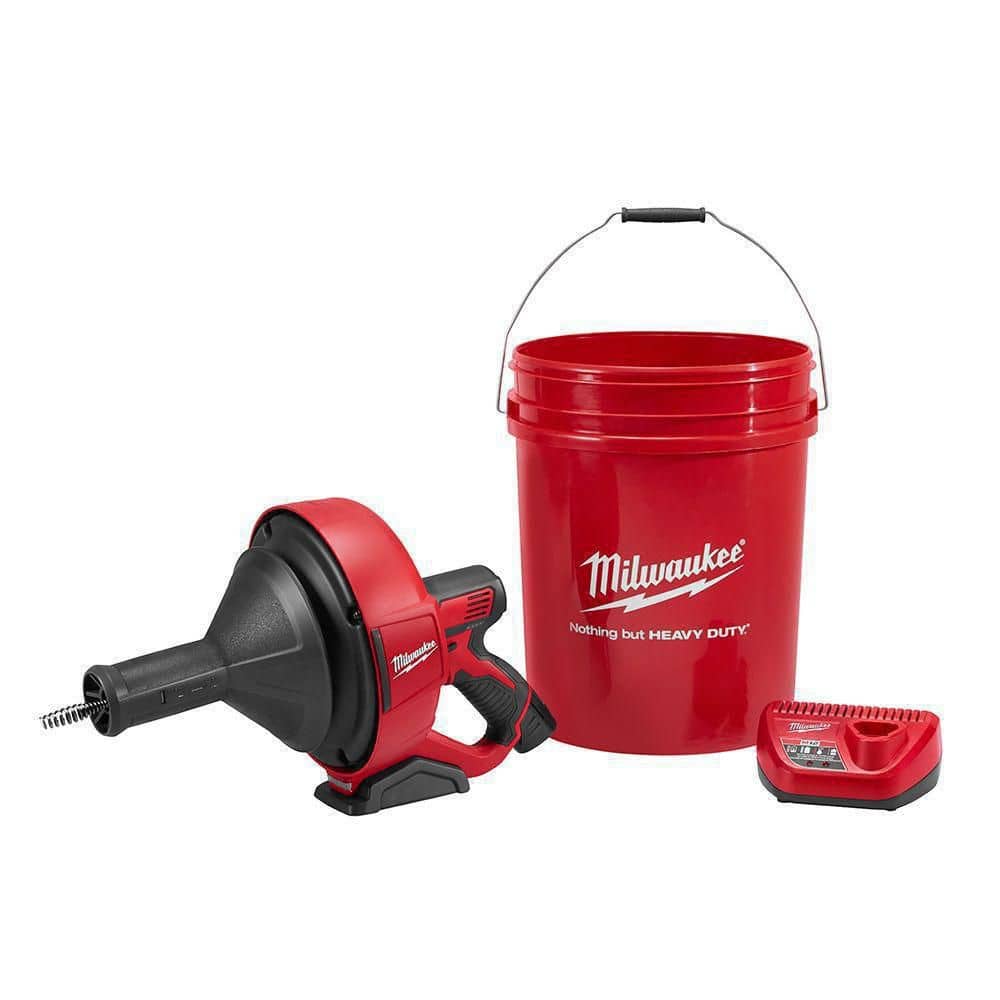 12-V Lithium-Ion Cordless Drain Snake Auger W/ (1) 1.5Ah Battery - $160