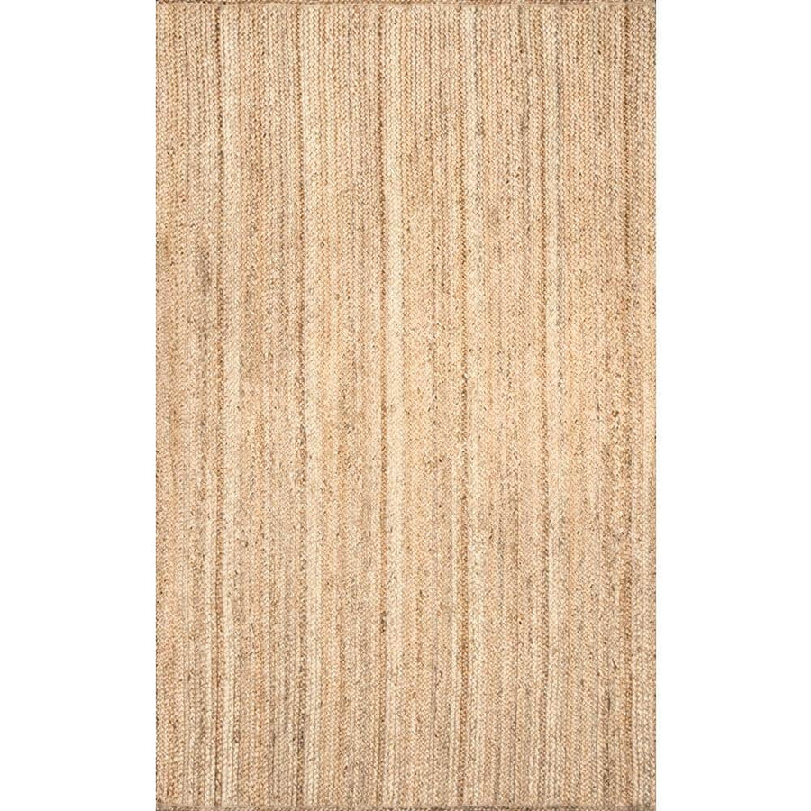 nuLOOM Rigo Chunky Loop Natural Jute Tan 8 ft. x 10 ft. Farmhouse Area Rug - $130