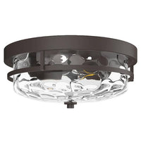 aiwen 13 in. 2-Light Farmhouse Oil Rubbed Bronze Flush Mount Ceiling Light Fixture - $60