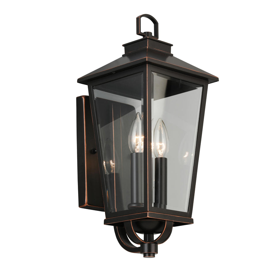 Williamsburg 17.12 in. Gas Style 2-Light Outdoor Wall Mount Coach Light Sconce - $55
