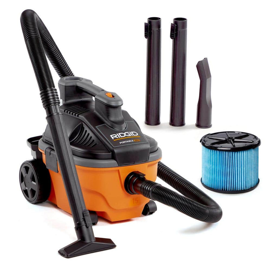 4 Gallon 5.0 Peak HP Portable Shop Vacuum Wet Dry Vac with Fine Dust Filter - $50