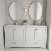 Glacier Bay Lancaster 60.25-inch W x 33-inch H x 18.75-inch D Bathroom Vanity - $449