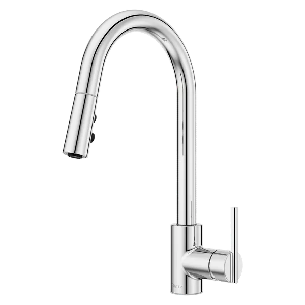 Brislin 1-Handle Pull-Down Kitchen Faucet, Chrome - $200