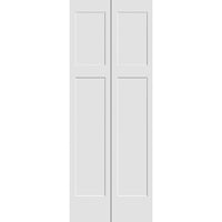 CODEL DOORS 30 in. x 80 in. Solid Wood MDF 2-Panel Craftsman Bi-Fold Door  - $260