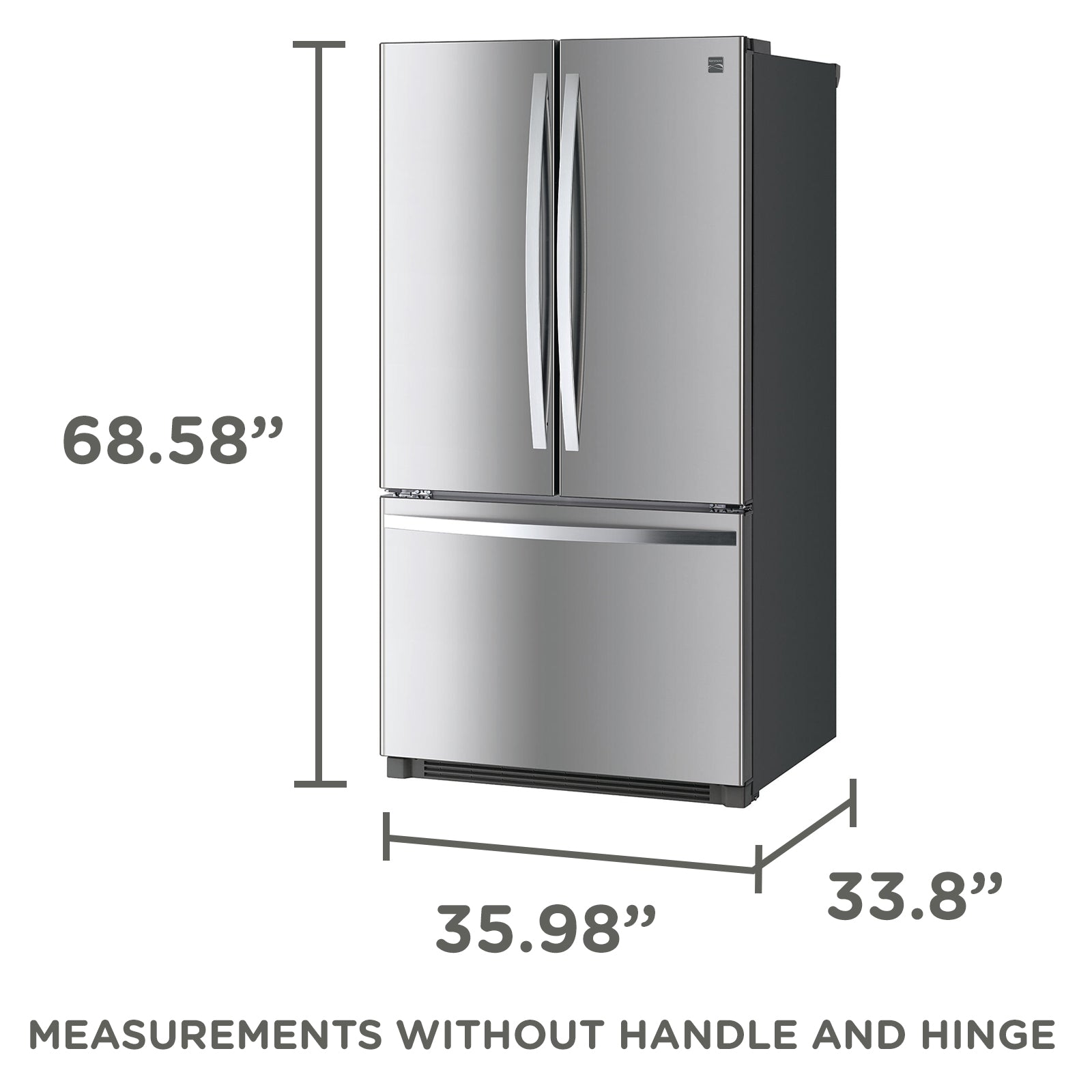 Kenmore 73025 26.1 cu. ft. French Door Refrigerator w Ice Maker (*Brand New) - $900