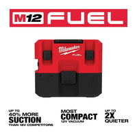 Milwaukee M12 FUEL 12-Volt Lithium-Ion Cordless 1.6Gal. Wet/Dry Vacuum (Vacuum-Only) - $90