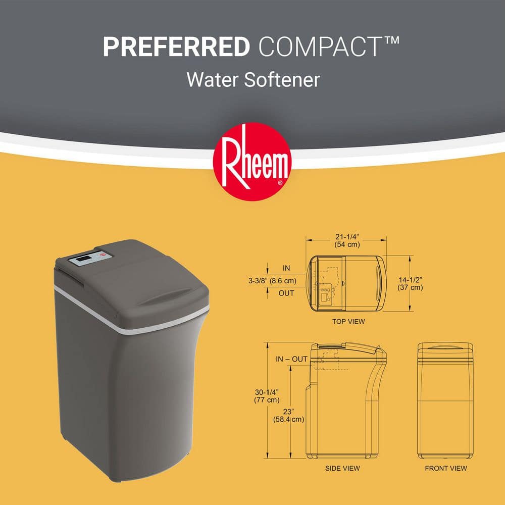 Rheem 18,000 Grain Compact Water Softener - $200