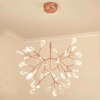 Postmodern 15-Watt 45-Light Integrated LED Rose Gold Modern Linear Chandelier - $140