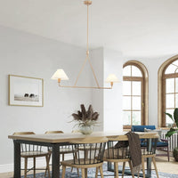 46.45 in. 2-Light Kitchen Island Linear Chandelier Classic Rose Gold Pendant Light  - $65