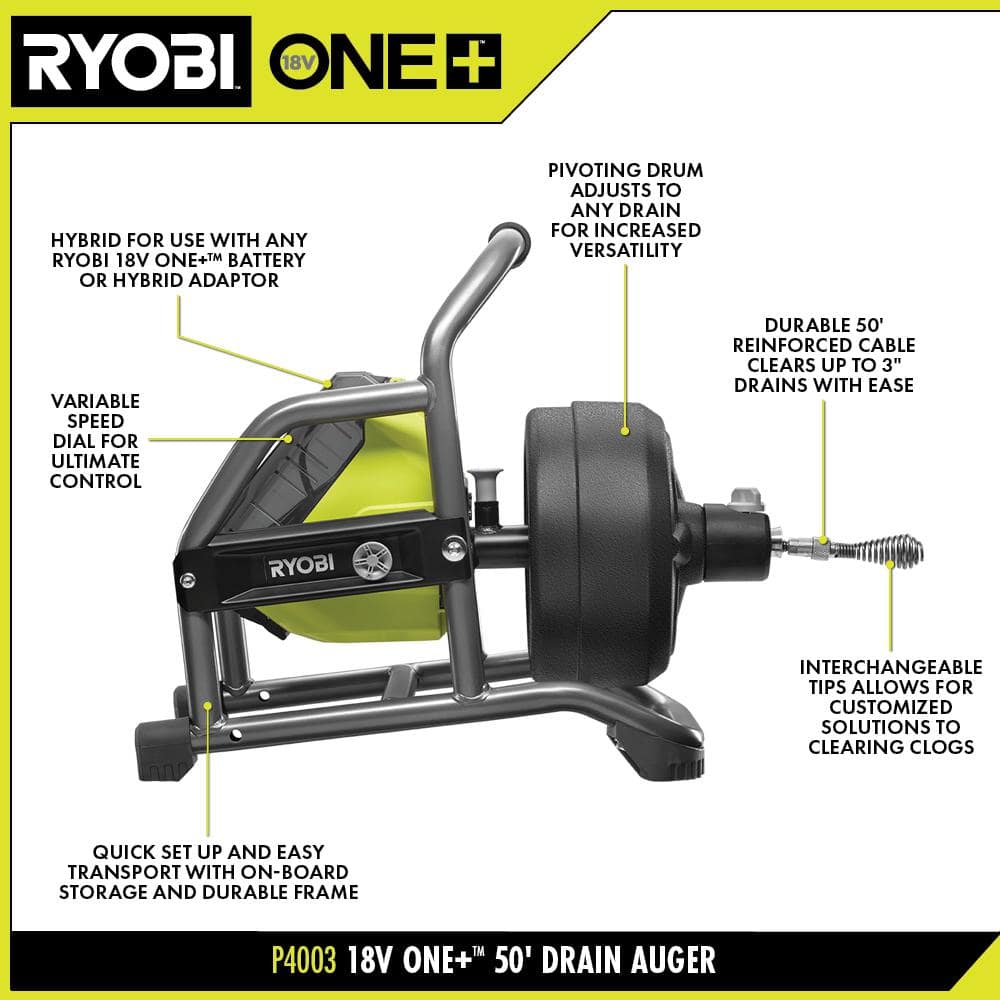 Ryobi hybrid drain discount auger