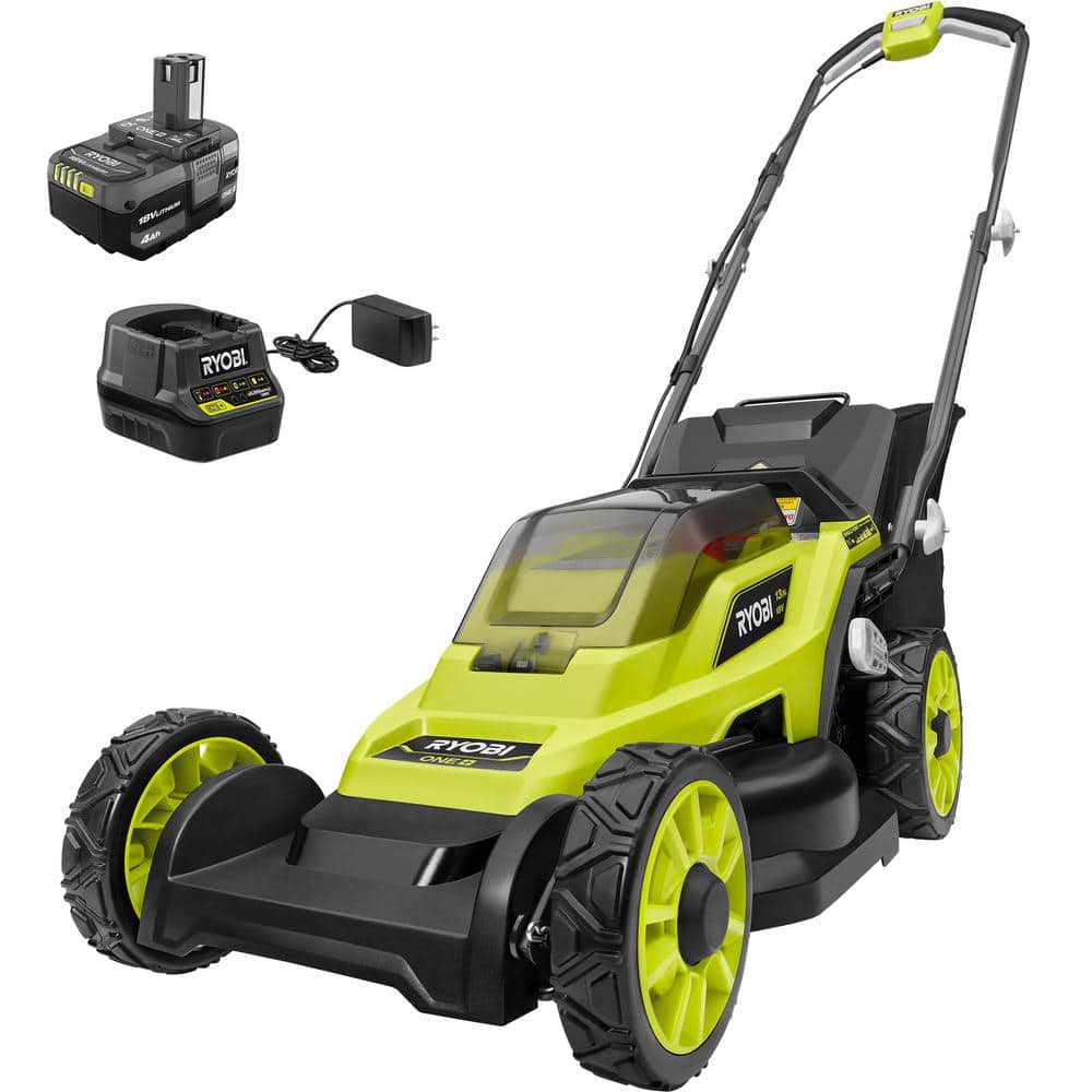 ONE+ 18V 13 in. Cordless Battery Walk Behind Push Lawn Mower - $180