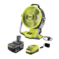 RYOBI ONE+ 18V Cordless Hybrid WHISPER SERIES 12 in. Misting Air Cannon Fan Kit - $130