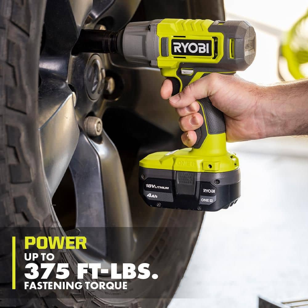 RYOBI ONE+ 18V Cordless 1/2 in. Impact Wrench (Tool Only) - $100