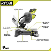 RYOBI 9 Amp Corded 7-1/4 in. Compound Miter Saw - $105