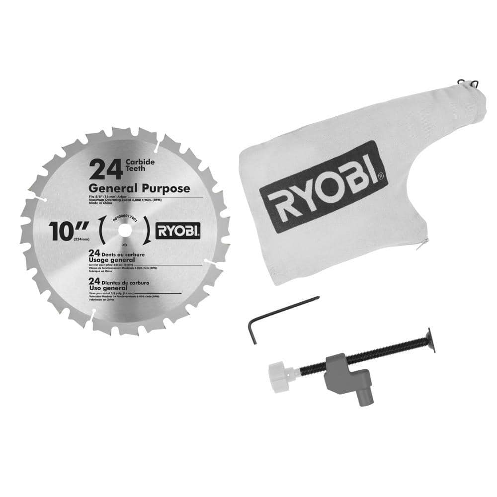 RYOBI 14 Amp Corded 10 in. Compound Miter Saw with LED Cutline Indicator - $125