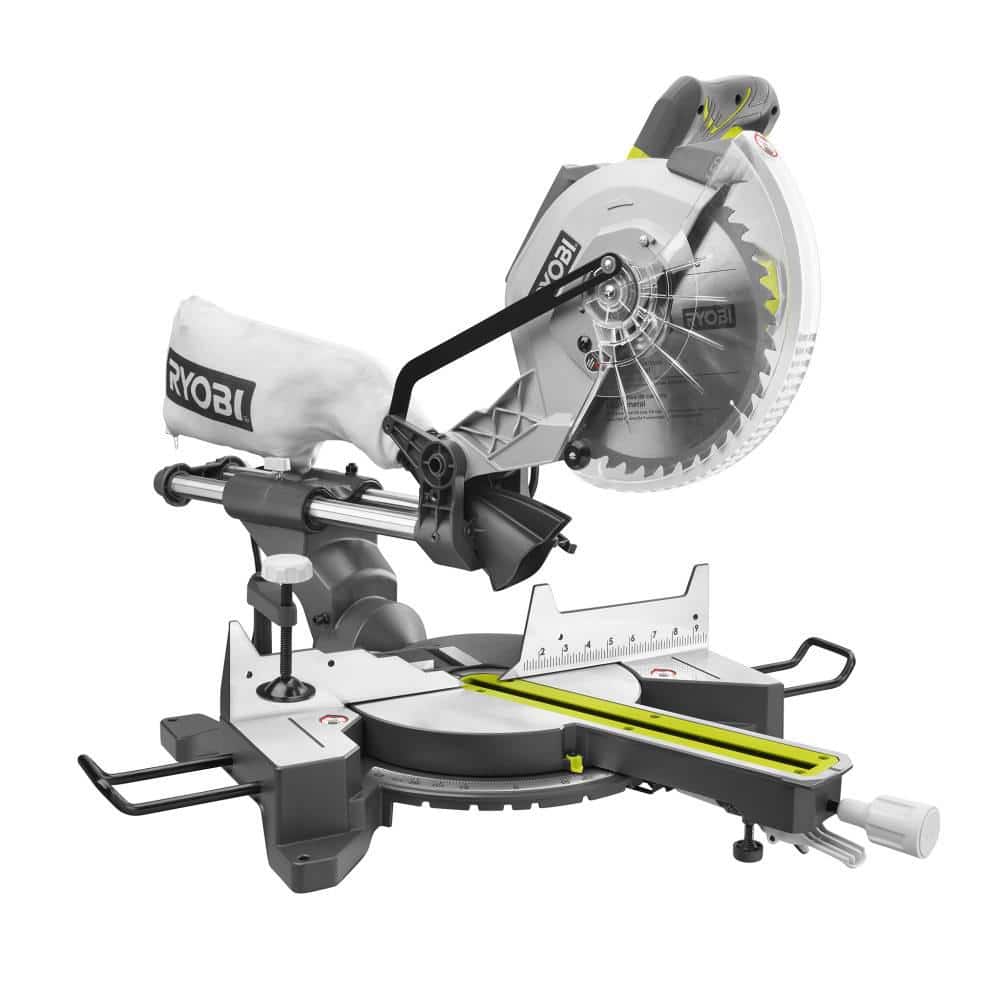 RYOBI 15 Amp 10 in. Corded Sliding Compound Miter Saw with LED Cutline Indicator - $160