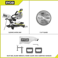 RYOBI 10 Amp Corded 7-1/4 in. Compound Sliding Miter Saw (Slightly Used) - $130