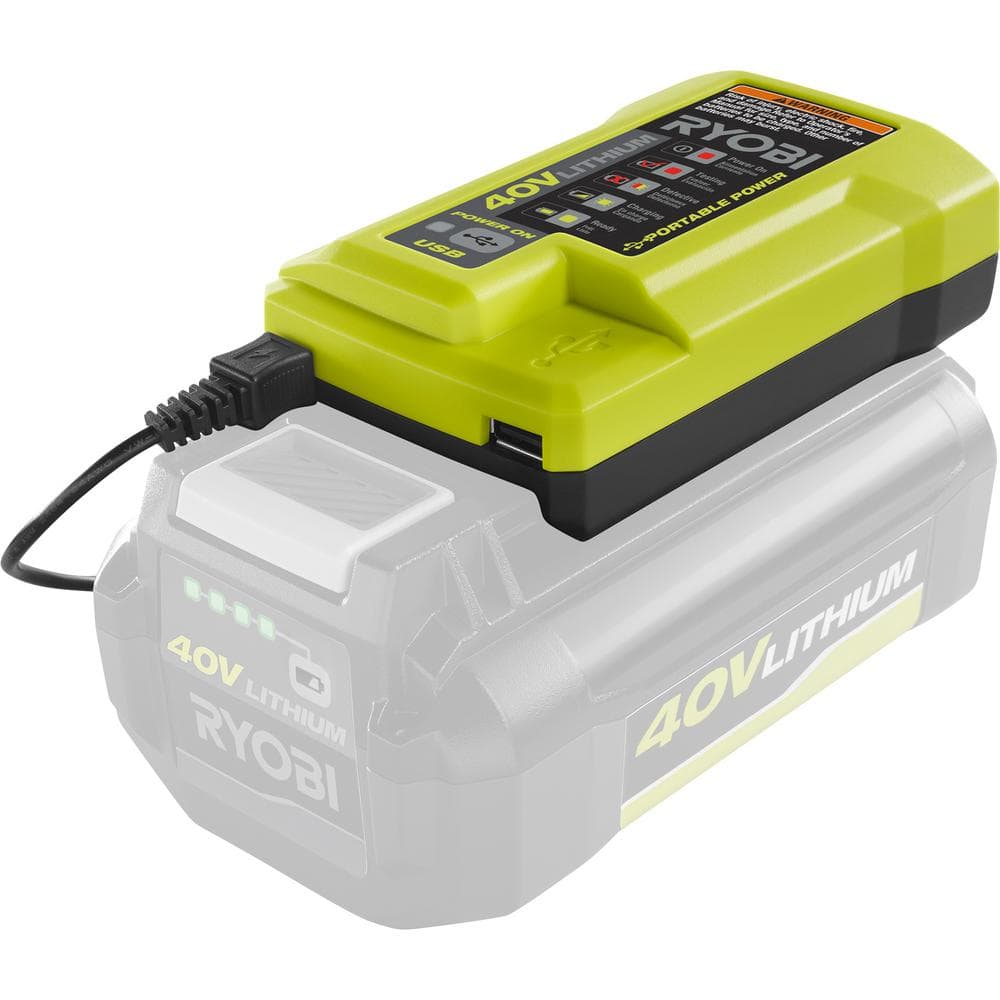 RYOBI 40V Lithium-Ion Charger with USB Port - $55