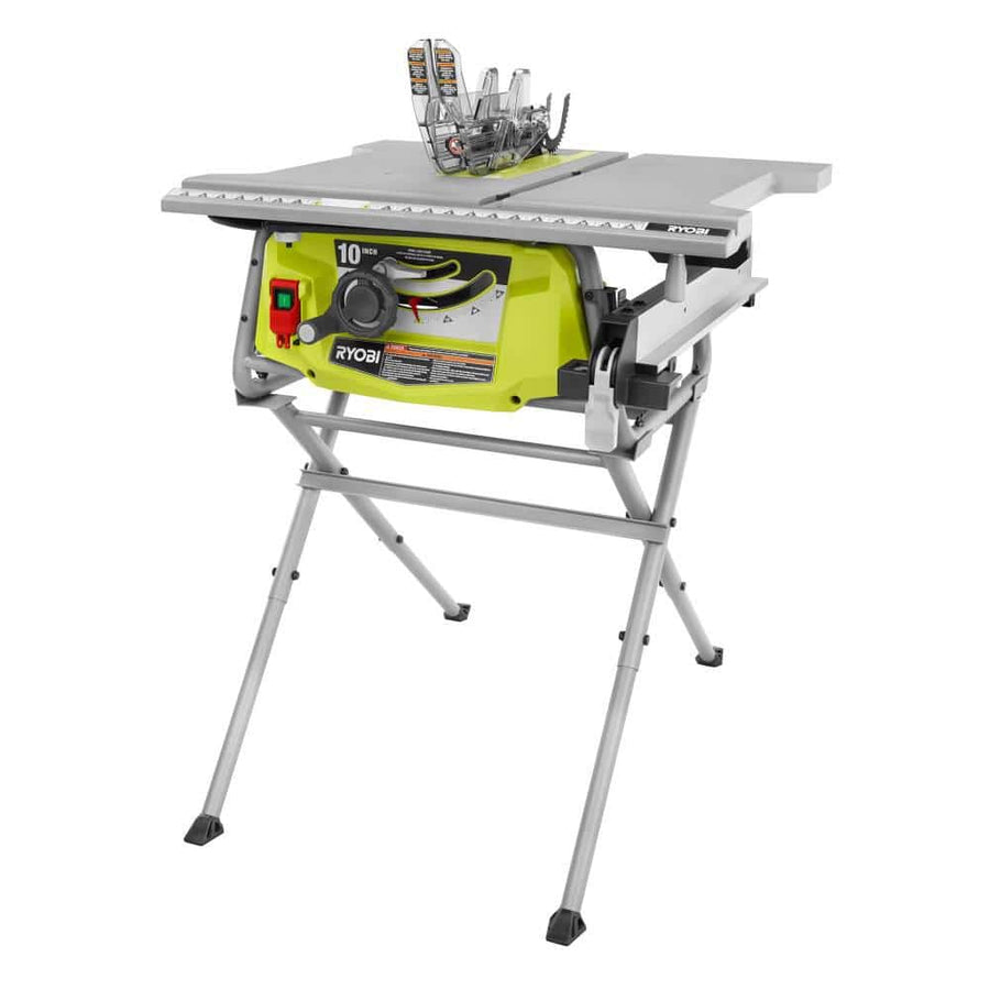 RYOBI 15 Amp 10 in. Compact Portable Corded Jobsite Table Saw with Folding Stand - $170