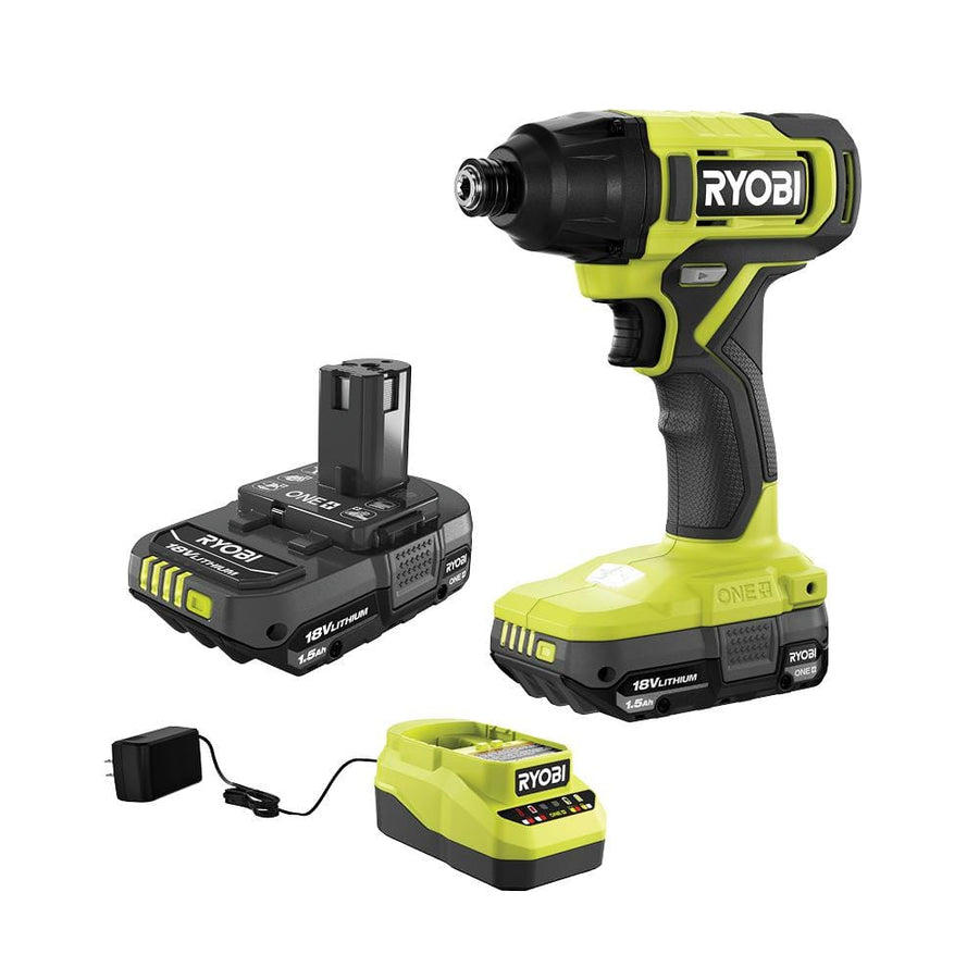 RYOBI ONE+ 18V Cordless 1/4in. Impact Driver Kit w/ (2) 1.5 Ah Batteries and Charger - $70