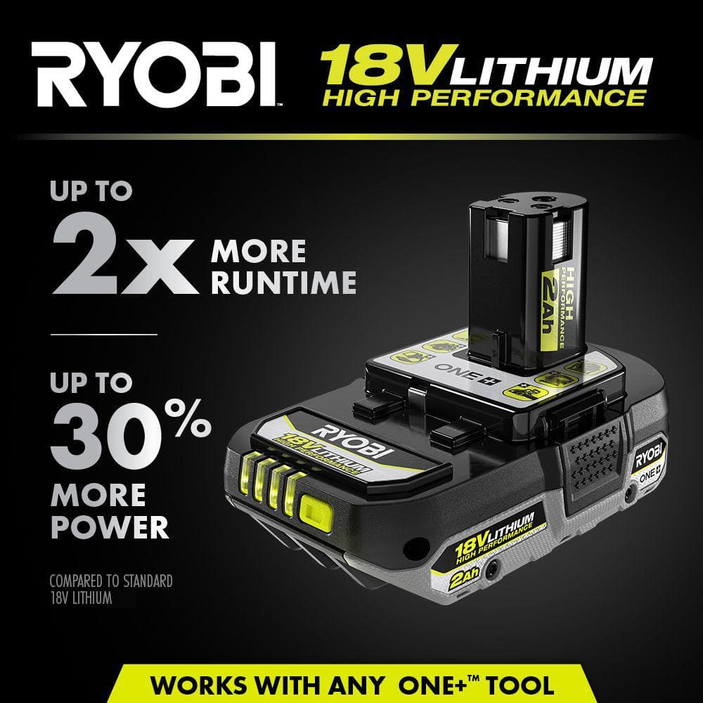 RYOBI ONE+ 18V 2.0 Ah Lithium-Ion HIGH PERFORMANCE Battery - $55