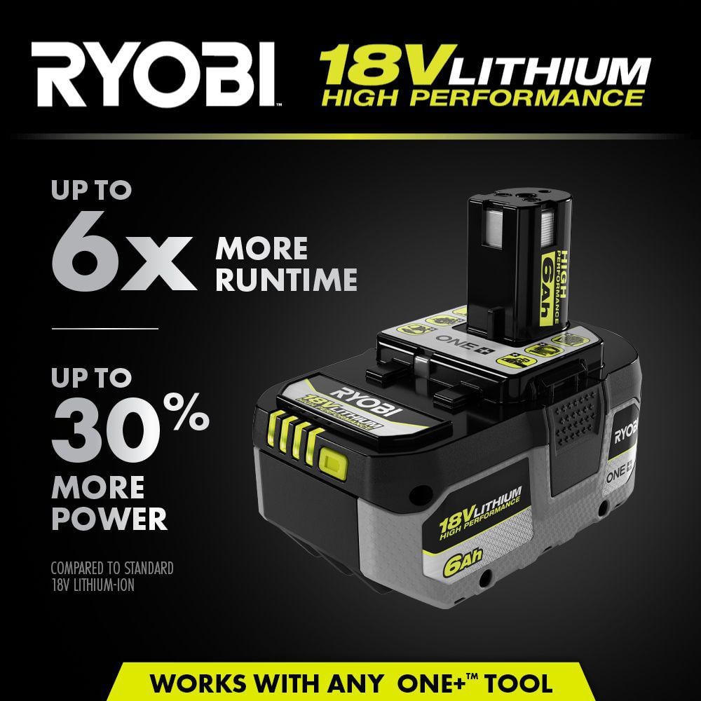 RYOBI ONE+ 18V 6.0 Ah Lithium-Ion HIGH PERFORMANCE Battery - $90