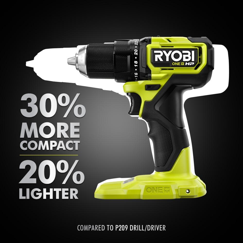 RYOBI ONE+ HP 18V Brushless Cordless Compact 1/2 in. Drill and Impact Driver Kit - $100