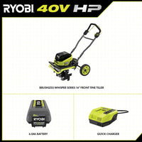 RYOBI 40V HP Brushless 16 in. Front Tine Tiller with Adjustable Tilling Width - $360