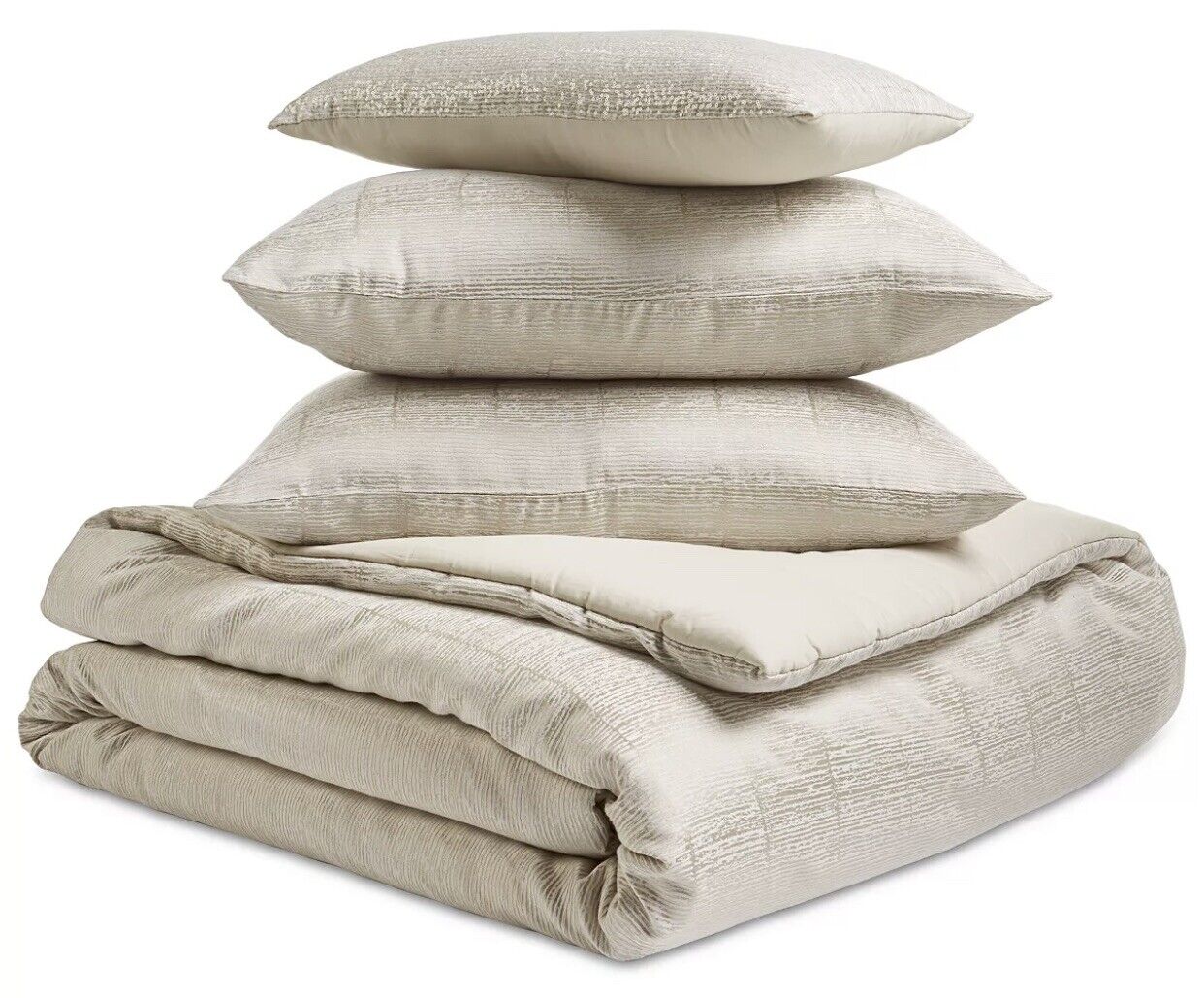 Hatched Stripe 4Pc. Comforter Set, King, Created for Macy's 100