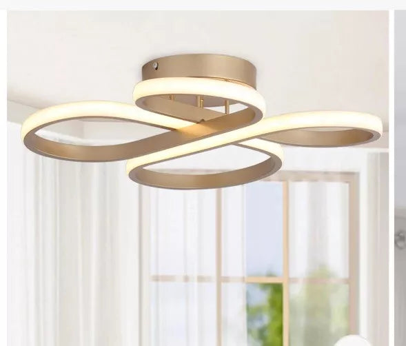 1-LIGHT CONCISE LED SEMI-FLUSH MOUNT LIGHTING In Gold MC002-GD - $40