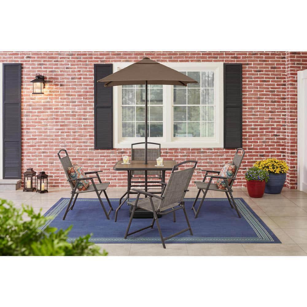 7pc metal folding discount patio dining set