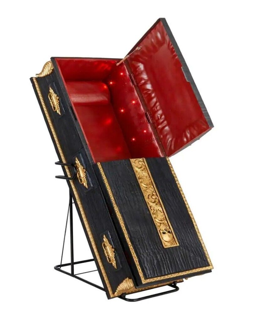 Home Accents Holiday 6 ft. LED Lit Gold Encrusted Casket - $200