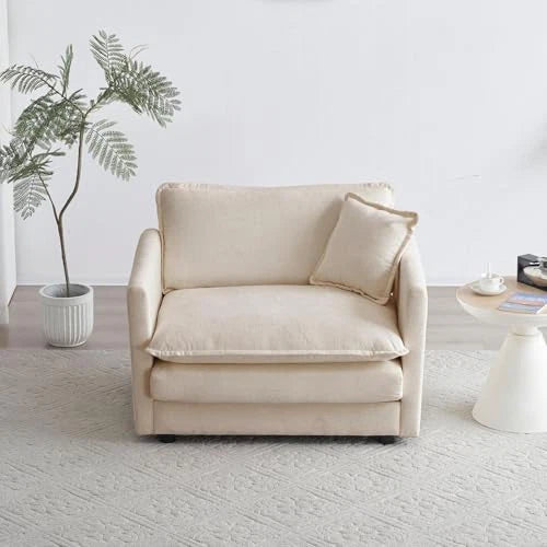 Chenille Oversized Accent Chair - 41.4”W Big Comfy Modular Cloud Chair - $150