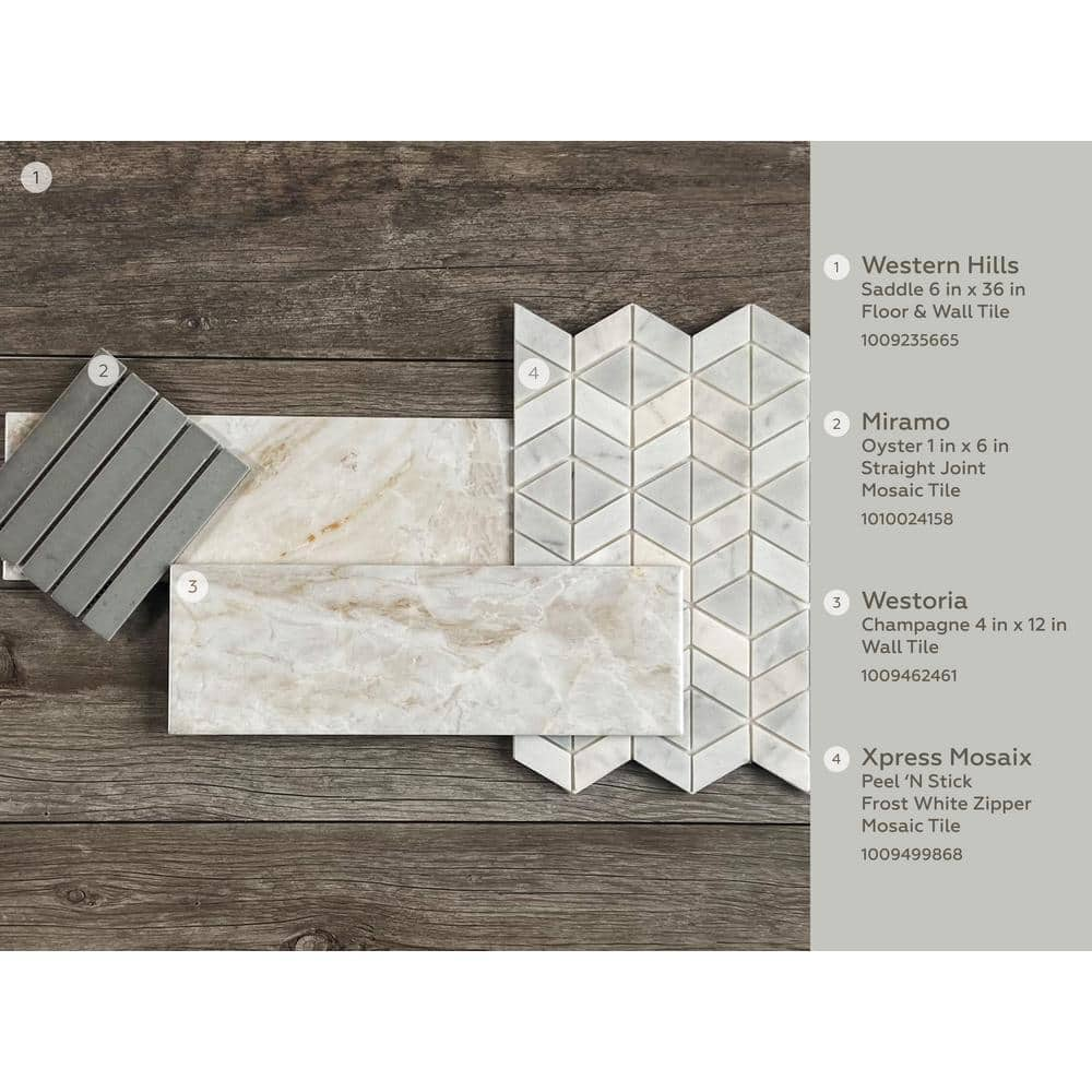 Western Hills Saddle 6 in. x 36 in. Glazed Porcelain Floor and Wall Tile (22 box) - $490